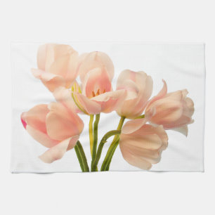 Roze Tulp Vloerklep Tulpen White Floral Flower Theedoek