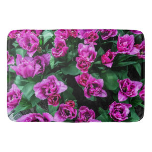 Roze tulpbloemen badmat