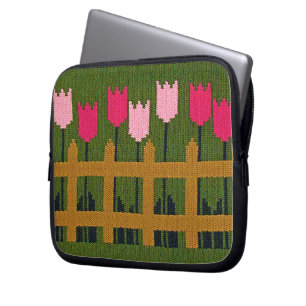 Roze Tulpen Artisan Haakprint Elektronica Tas