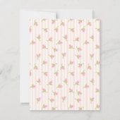 Roze tulpen baby shower kaart (Achterkant)