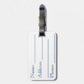 Roze tulpen bagagelabel (Achterkant verticaal)