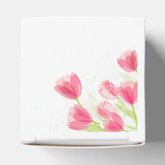 Roze tulpen bedankdoosjes (Bovenkant)