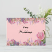 Roze tulpen bruiloft (Staand voorkant)