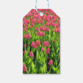 Roze tulpen cadeaulabel (Achterkant)