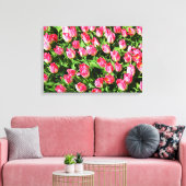 Roze tulpen canvas afdruk (Insitu (Woonkamer))