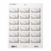 Roze Tulpen & Capsules Nurse Afstuderen Adres Etiket (Full Sheet)