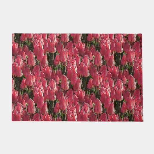  roze tulpen deurmat (Voorkant)