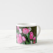 Roze tulpen espresso kop (Voorkant rechts)