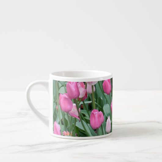 Roze tulpen espresso kop (Links)