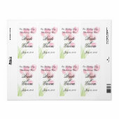 Roze Tulpen Etiket (Full Sheet)