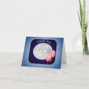 Roze tulpen Hartelijk dank voor uw fotokaart Bedankkaart