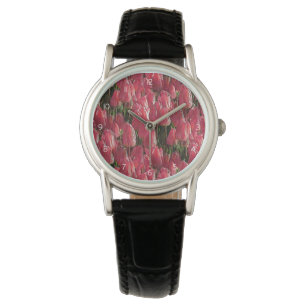  roze tulpen horloge