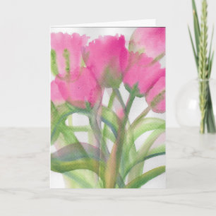 Roze Tulpen Kaart
