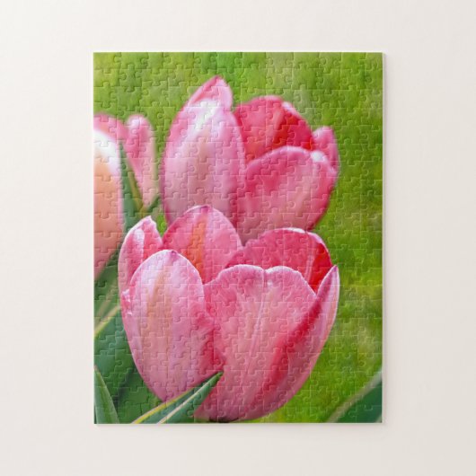Roze tulpen legpuzzel (Verticaal)