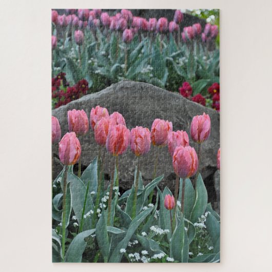 Roze tulpen legpuzzel (Verticaal)