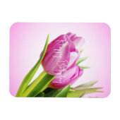 Roze tulpen magneet (Horizontaal)