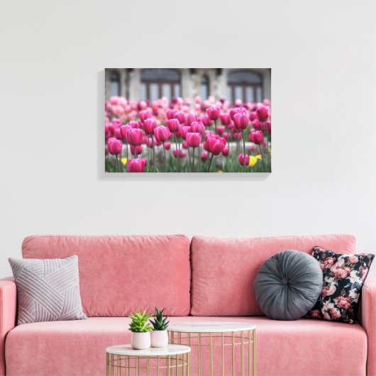 Roze Tulpen - Montreal (Canvas) Canvas Afdruk (Insitu (Woonkamer))