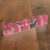 roze tulpen naambordje (Zijkant)