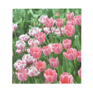 roze tulpen notitieblok
