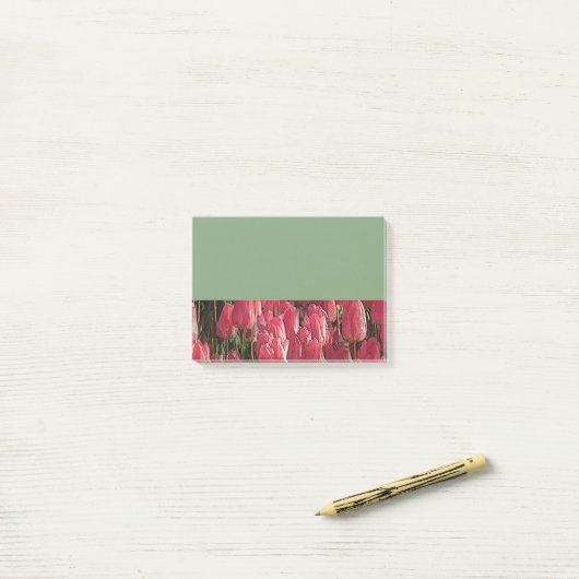  roze tulpen post-it® notes (Op bureau)