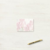 Roze tulpen post-it® notes (Op bureau)