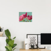 Roze tulpen poster (Thuiskantoor)