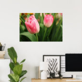 Roze tulpen - Poster (Thuiskantoor)