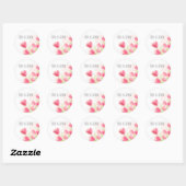 Roze tulpen ronde sticker (Vel)