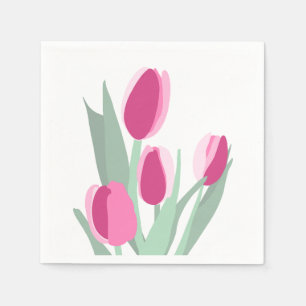 Roze Tulpen Servet