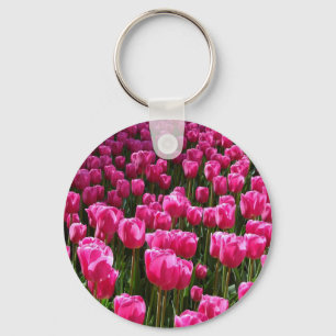 Roze Tulpen Sleutelhanger