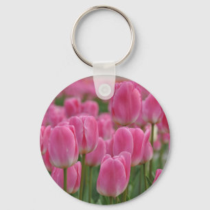 Roze tulpen sleutelhanger