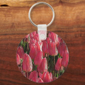  roze tulpen sleutelhanger (Voorkant)