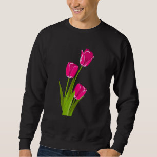 Roze tulpen trui