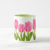 Roze tulpenkoffie-mok mok (Midden)