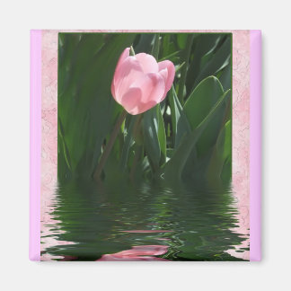 roze tulpenmagneet magneet
