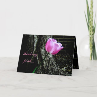 Roze tulpkaart kaart