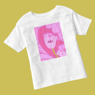  roze tulpmolen met naam kinder shirts