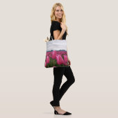 Roze Tulps Flowers Draagtas (Op model)