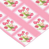 Roze tulptafelblad korte tafelloper (Hoek)