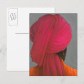 Roze Turban Briefkaart (Voorkant / Achterkant)