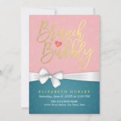Roze Turquoise Brunch Bubble Vrijgezellenfeest Inv Kaart (Voorkant)