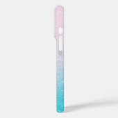 Roze & Turquoise Ombre Faux Glitter Case-Mate iPhone Case (Achterkant / Links)