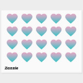 Roze & Turquoise Ombre Hart Sticker (Vel)