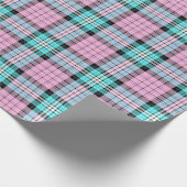  roze Turquoise Tartan Scottish Pset Cadeaupapier (Hoek)
