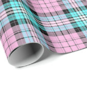  roze Turquoise Tartan Scottish Pset Cadeaupapier (Rol Hoek)