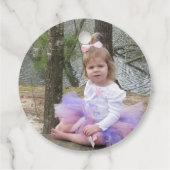 Roze Tutu Ballerina Hartelijk dank voor Afbeelding Bedankjes Labels (Achterkant)