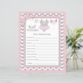 Roze Tutu Chevron Print Baby shower wil (Staand voorkant)