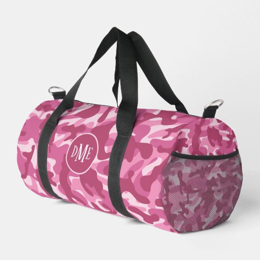 Roze tweekleurige camo monogram plunjezak (Rechterhoek)