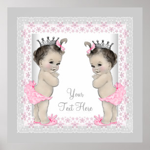 Roze  Twin Baby Girl Princess Poster
