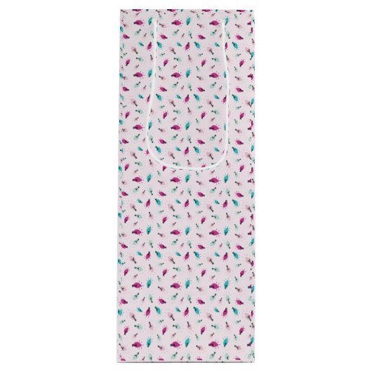 Roze Twinkle Lights Wine Gift Bag Wijn Cadeautas (Voorkant)